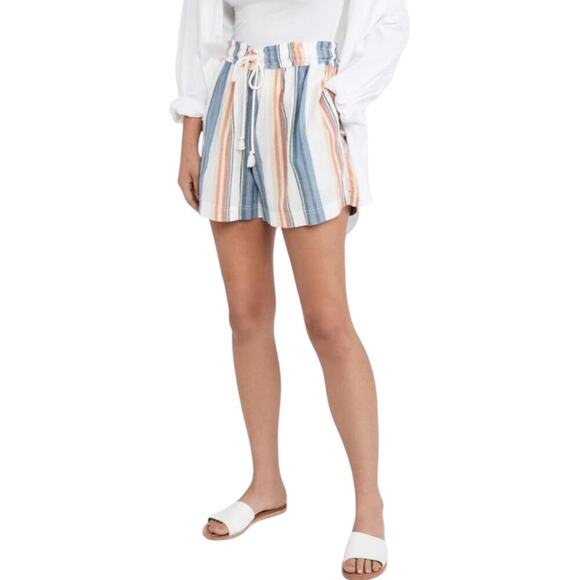 Xirena "Cooper" Easy Fit Casual Gauze Shorts Multicolor Stripes w/ Pockets | NEW - Picture 4 of 16